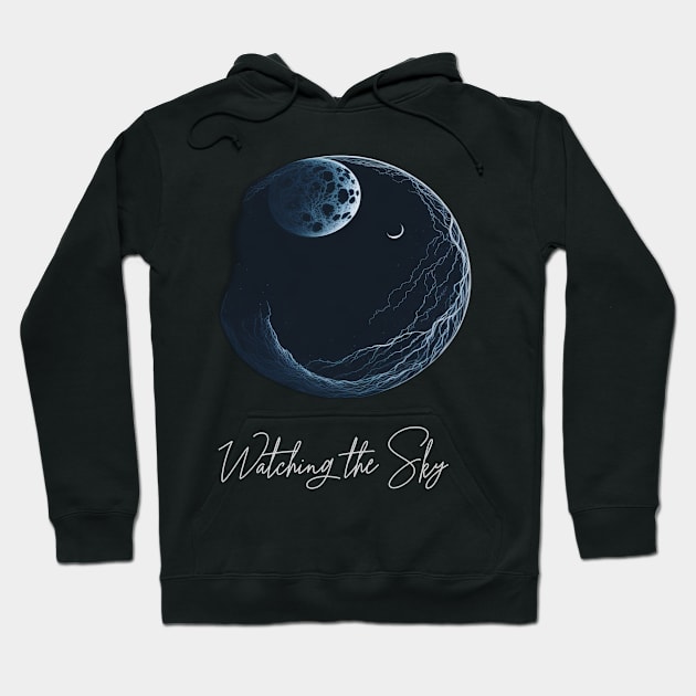 Watching the Sky Hoodie by Yolanda.Kafatos